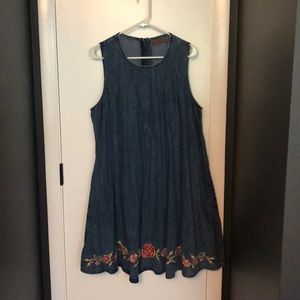 EShakti denim embroidered dress
